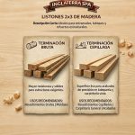 LISTONES 2x3 DE MADERA